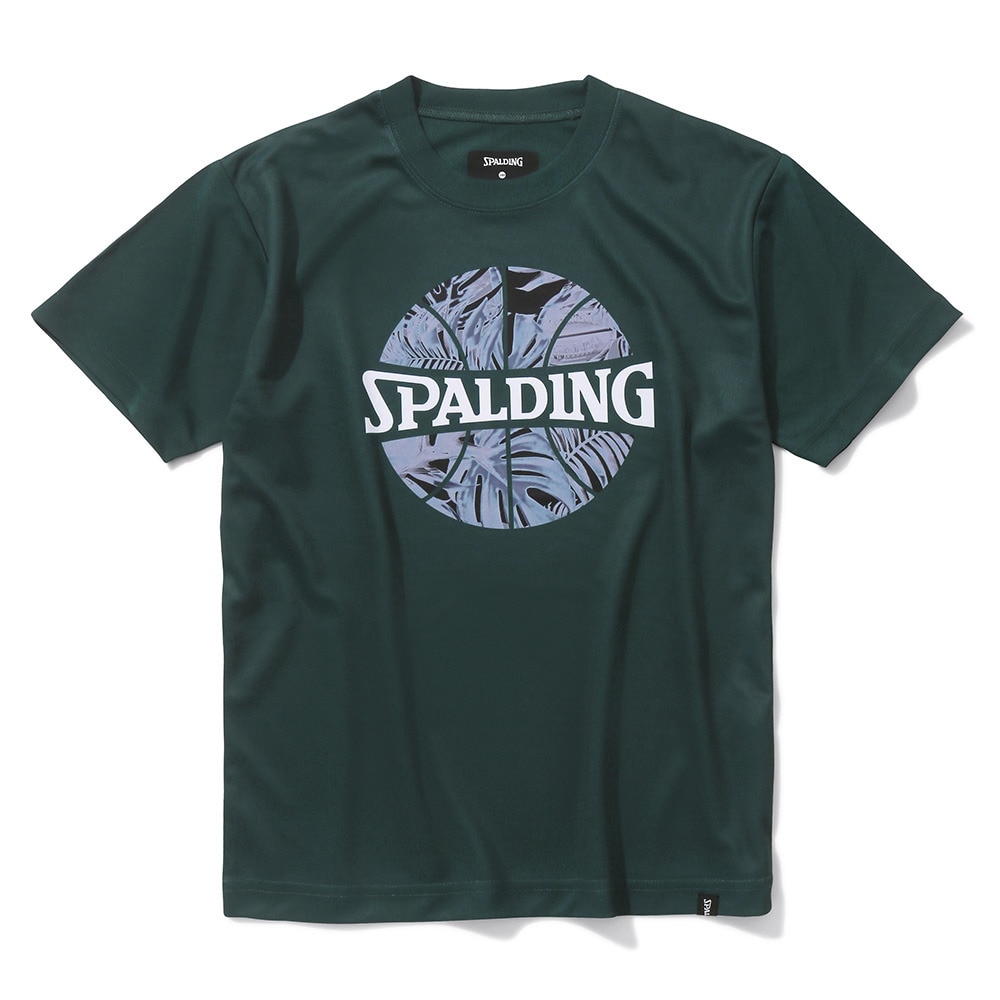 スポルディング（SPALDING）（キッズ）バスケットボールウェア ジュニア Tシャツ ネオン トロピカル ボール プリント SJT24052SP 速乾 UVカット