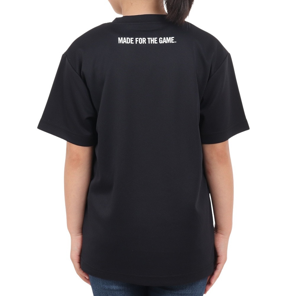 スポルディング（SPALDING）（キッズ）バスケットボールウェア ジュニア Tシャツ ネオン トロピカル ロゴ SJT24053BK 速乾 UVカット