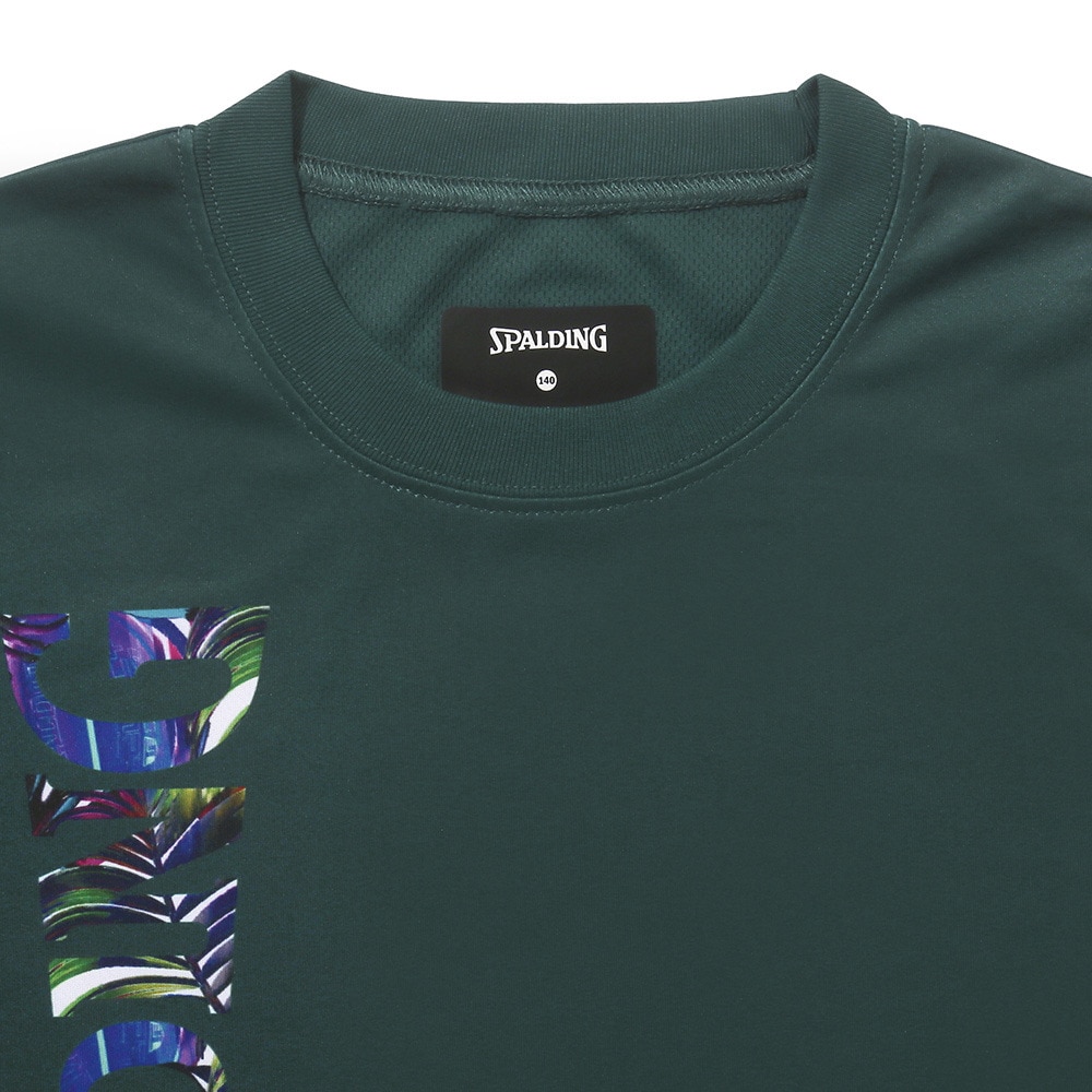 スポルディング（SPALDING）（キッズ）バスケットボールウェア ジュニア Tシャツ ネオン トロピカル ロゴ SJT24053SP 速乾 UVカット