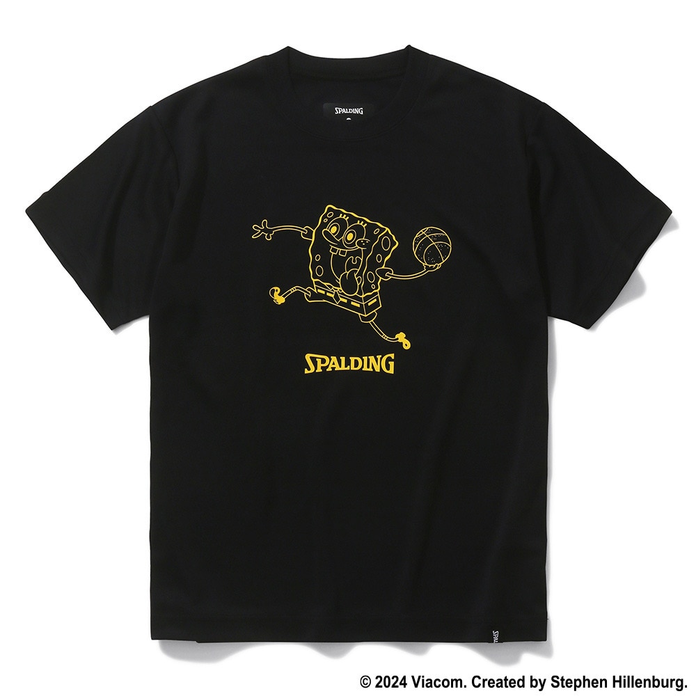 スポルディング（SPALDING）（キッズ）バスケットボールウェア ジュニア Tシャツ スポンジ・ボブ SJT24062SBK