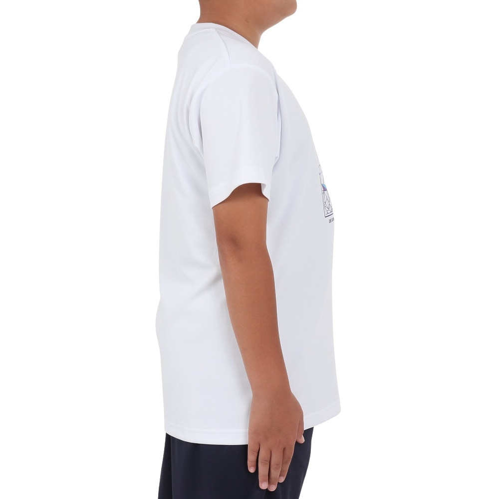 コンバース（CONVERSE）（キッズ）バスケットボールウェア ジュニア プリントTシャツ CB441353-1100 速乾