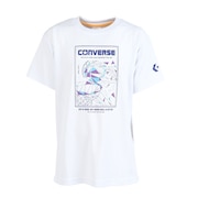 コンバース（CONVERSE）（キッズ）バスケットボールウェア ジュニア プリントTシャツ CB441353-1100 速乾