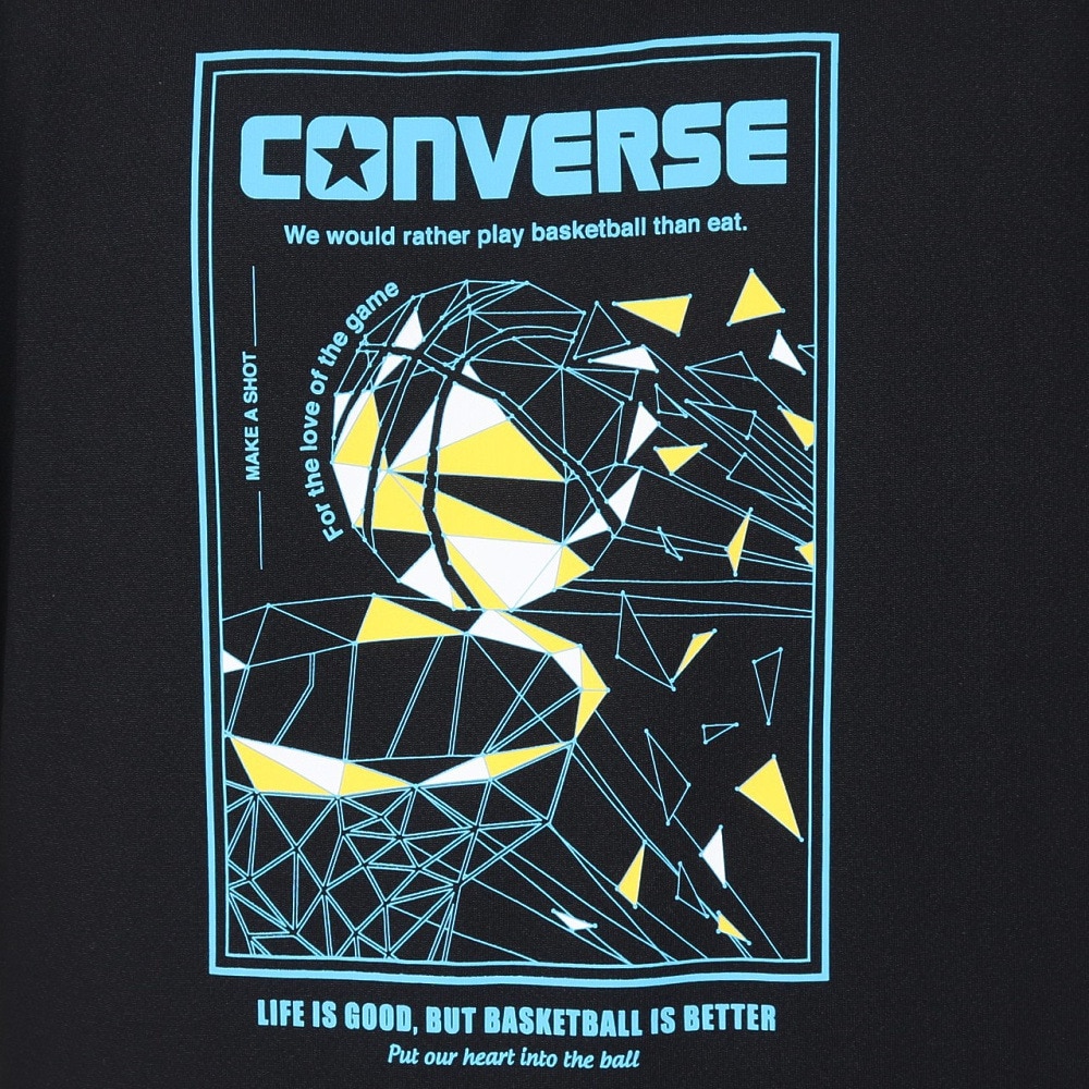コンバース（CONVERSE）（キッズ）バスケットボールウェア ジュニア プリントTシャツ CB441353-1922 速乾