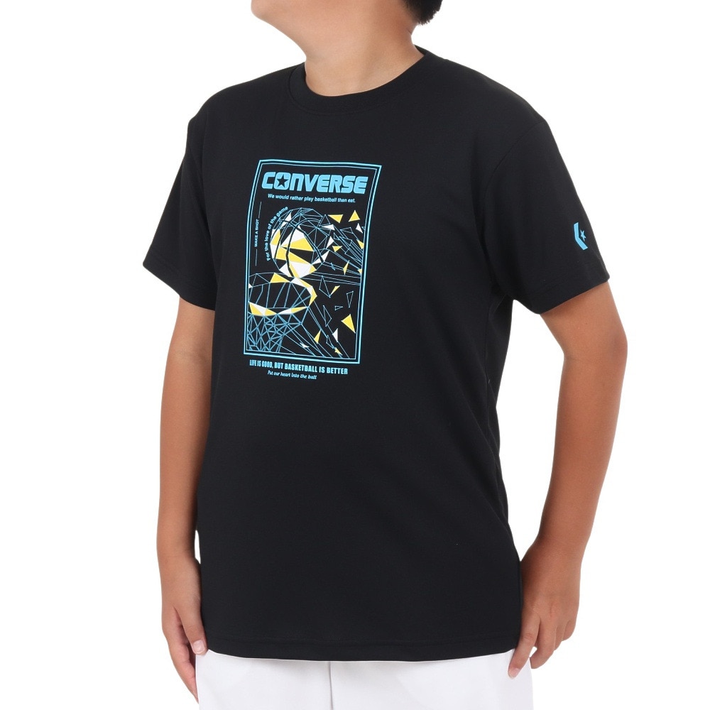 コンバース（CONVERSE）（キッズ）バスケットボールウェア ジュニア プリントTシャツ CB441353-1922