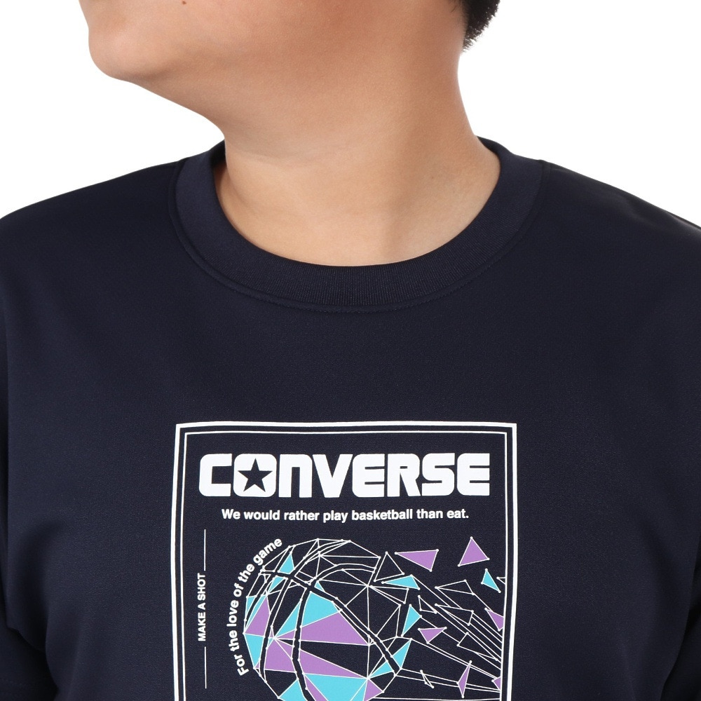 コンバース（CONVERSE）（キッズ）バスケットボールウェア ジュニア プリントTシャツ CB441353-2900