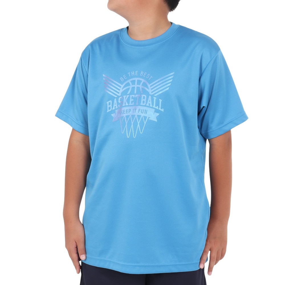 エックスティーエス（XTS）（キッズ）バスケットボールウェア ジュニア ドライプラス 半袖Tシャツ 751TS4ES0016BLU