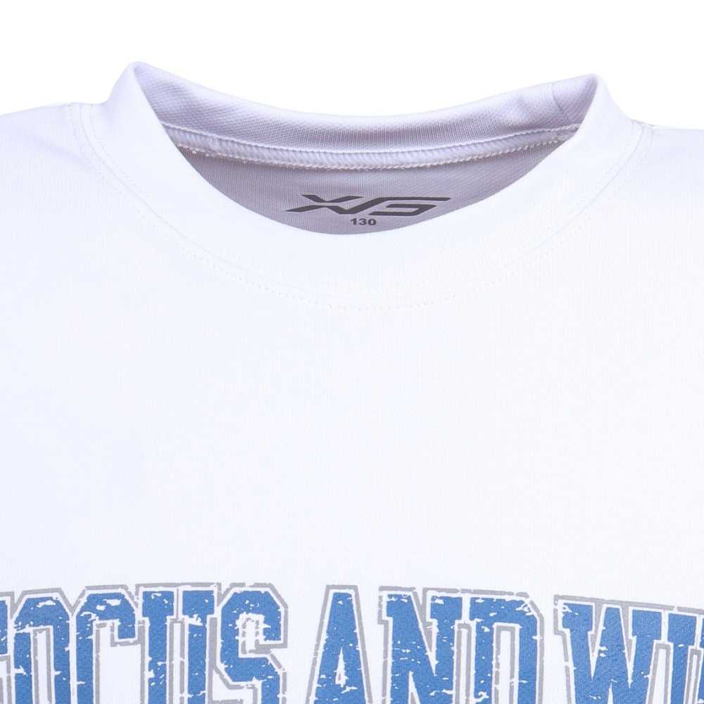 エックスティーエス（XTS）（キッズ）バスケットボールウェア ジュニア ドライプラス FOCUS AND WIN 半袖Tシャツ 751TS4ES0017WHT 速乾