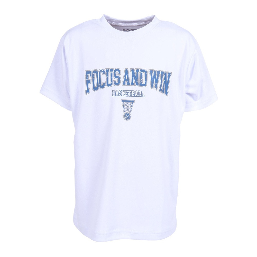 エックスティーエス（XTS）（キッズ）バスケットボールウェア ジュニア ドライプラス FOCUS AND WIN 半袖Tシャツ 751TS4ES0017WHT 速乾