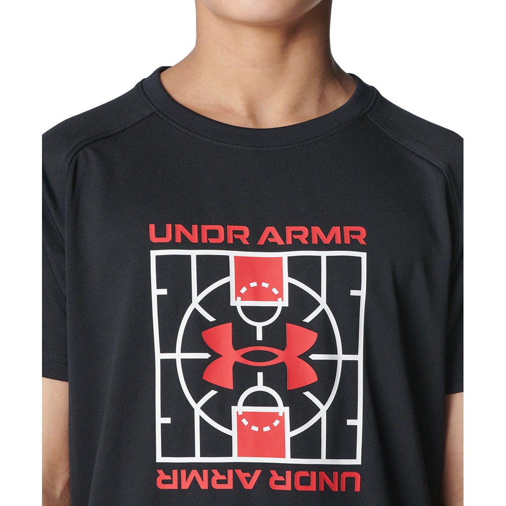 アンダーアーマー（UNDER ARMOUR）（キッズ）【新商品】 バスケットボールウェア ジュニア テック ロゴ ショートスリーブ Tシャツ 6001286 002