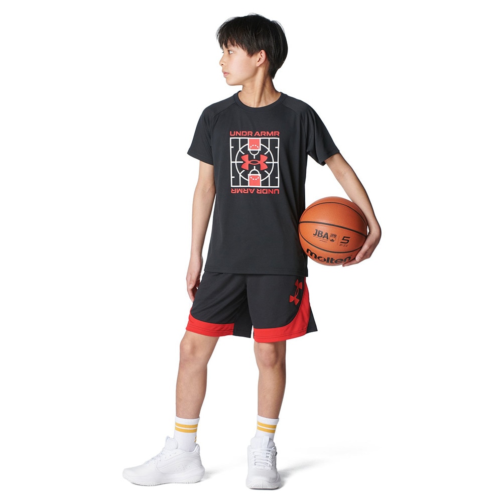 アンダーアーマー（UNDER ARMOUR）（キッズ）【新商品】 バスケットボールウェア ジュニア テック ロゴ ショートスリーブ Tシャツ 6001286 002