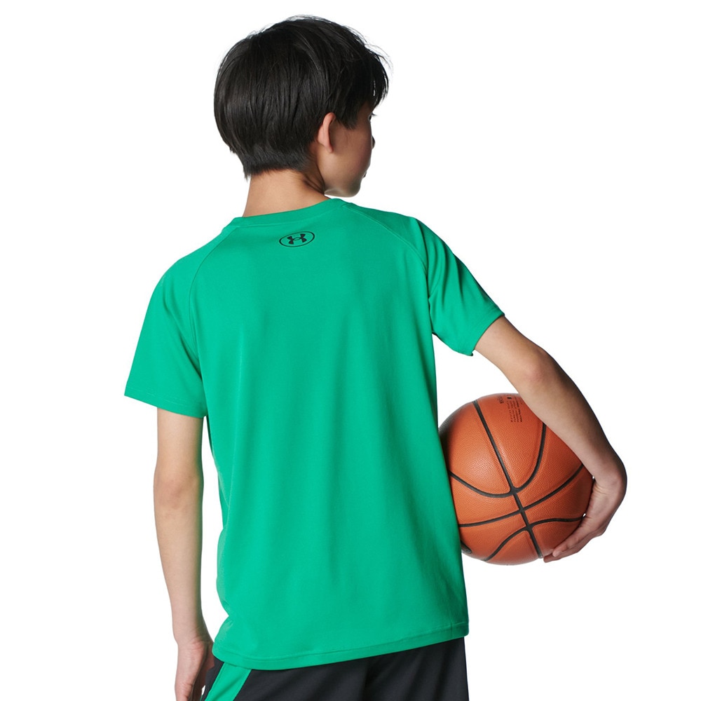 アンダーアーマー（UNDER ARMOUR）（キッズ）バスケットボールウェア ジュニア テック ロゴ ショートスリーブ Tシャツ 6001286 340