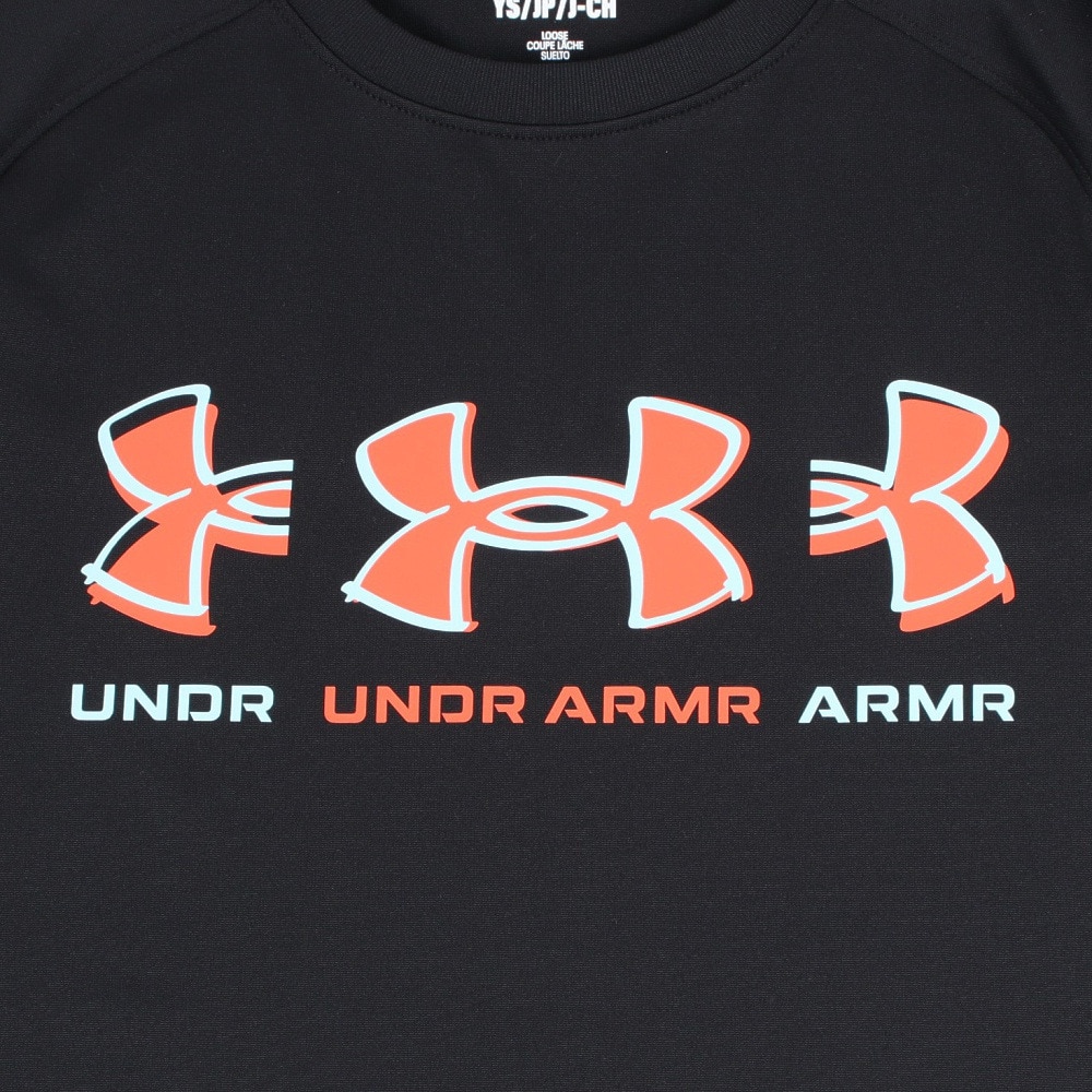 アンダーアーマー（UNDER ARMOUR）（キッズ）【新商品】 バスケットボールウェア ジュニア テック ゾーン プリント 半袖Tシャツ 6003639 001