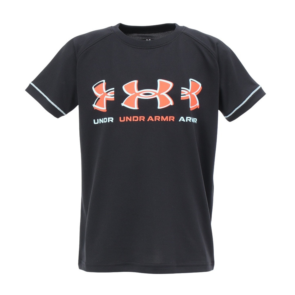 アンダーアーマー（UNDER ARMOUR）（キッズ）【新商品】 バスケットボールウェア ジュニア テック ゾーン プリント 半袖Tシャツ 6003639 001