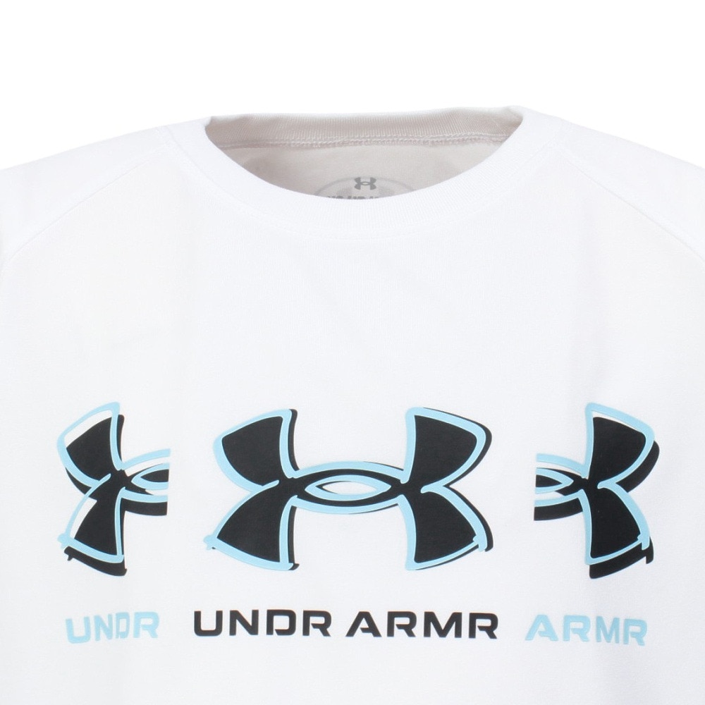 アンダーアーマー（UNDER ARMOUR）（キッズ）【新商品】 バスケットボールウェア ジュニア テック ゾーン プリント 半袖Tシャツ 6003639 100