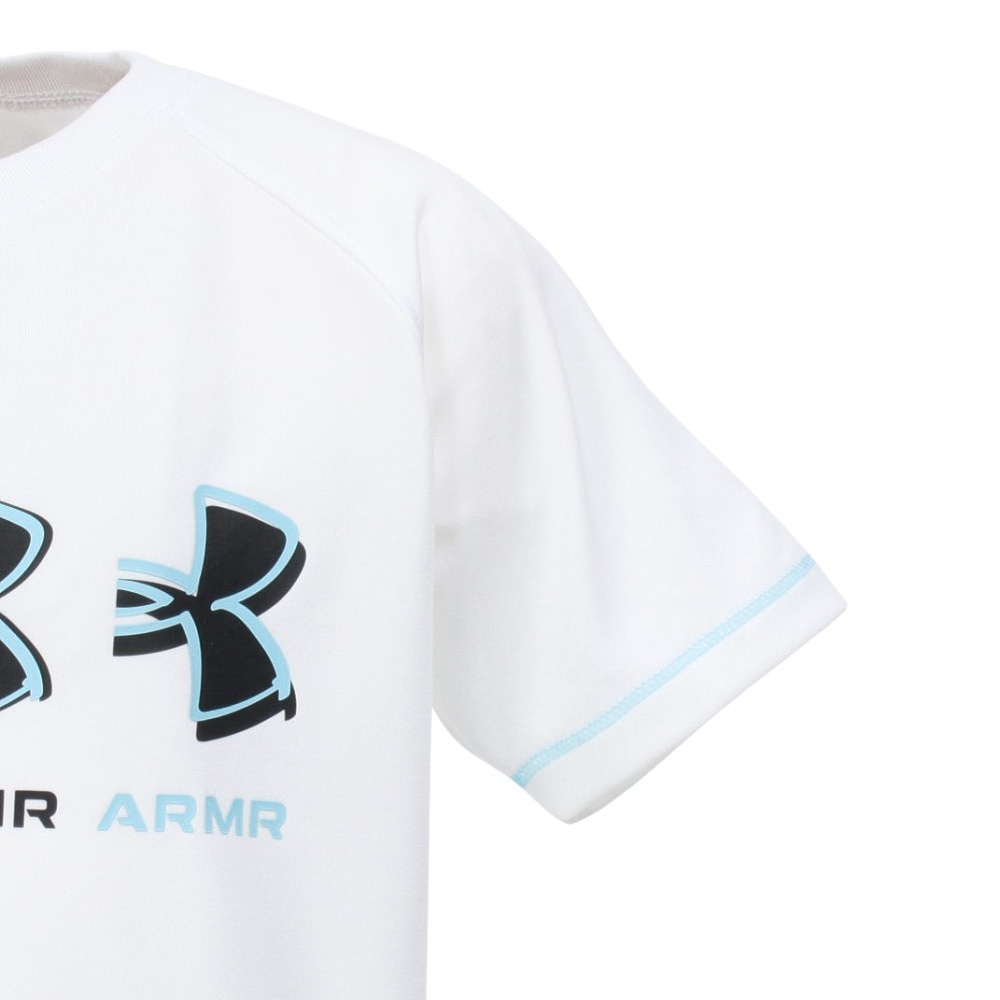 アンダーアーマー（UNDER ARMOUR）（キッズ）【新商品】 バスケットボールウェア ジュニア テック ゾーン プリント 半袖Tシャツ 6003639 100