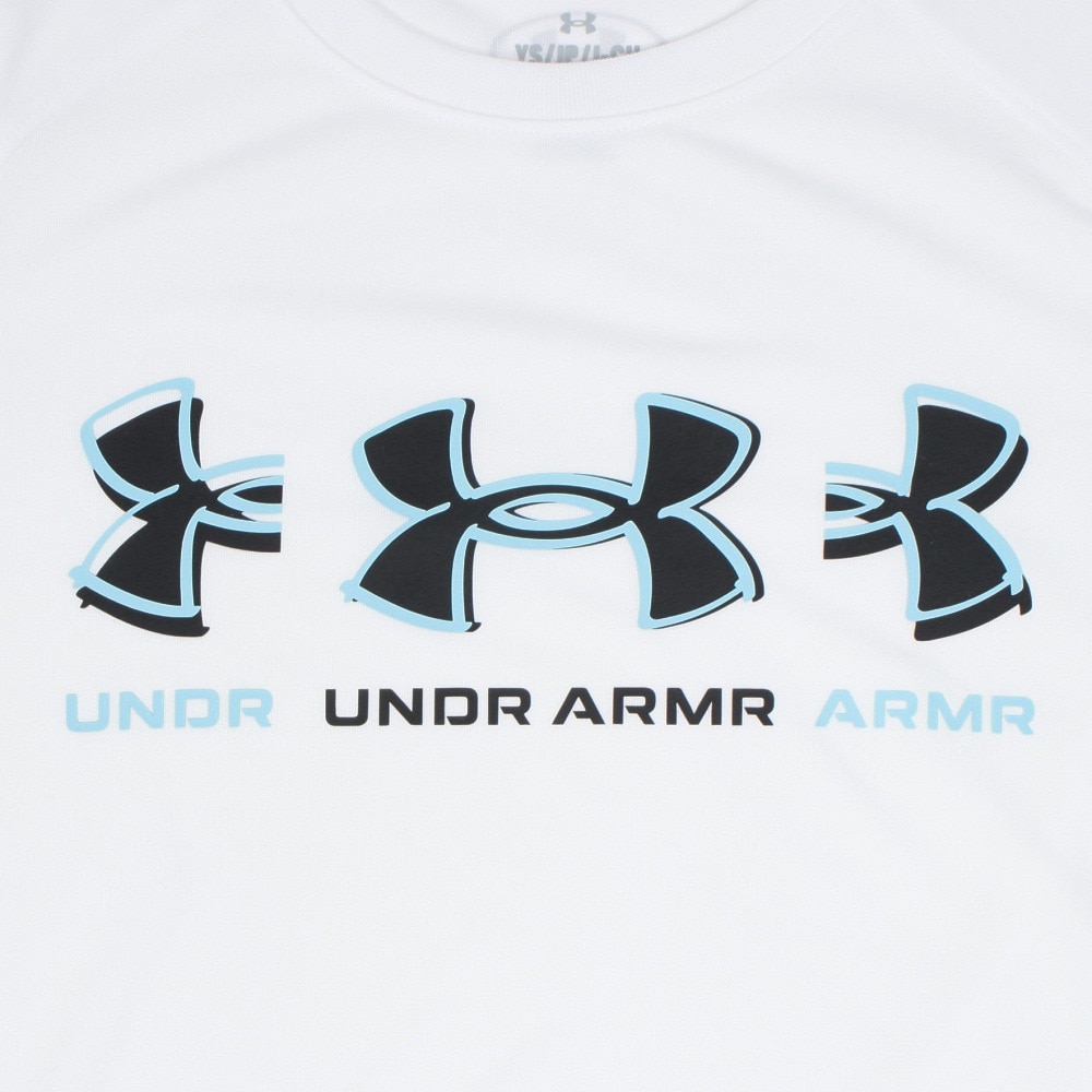 アンダーアーマー（UNDER ARMOUR）（キッズ）【新商品】 バスケットボールウェア ジュニア テック ゾーン プリント 半袖Tシャツ 6003639 100