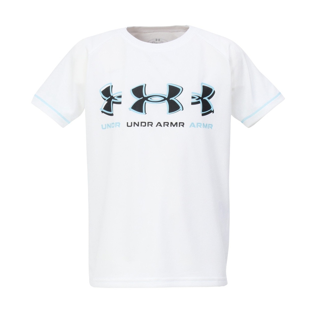 アンダーアーマー（UNDER ARMOUR）（キッズ）【新商品】 バスケットボールウェア ジュニア テック ゾーン プリント 半袖Tシャツ 6003639 100