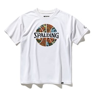 (キッズ)バスケットボールウェア ジュニア Tシャツ アフリカン バティック ボールプリント SJT25053