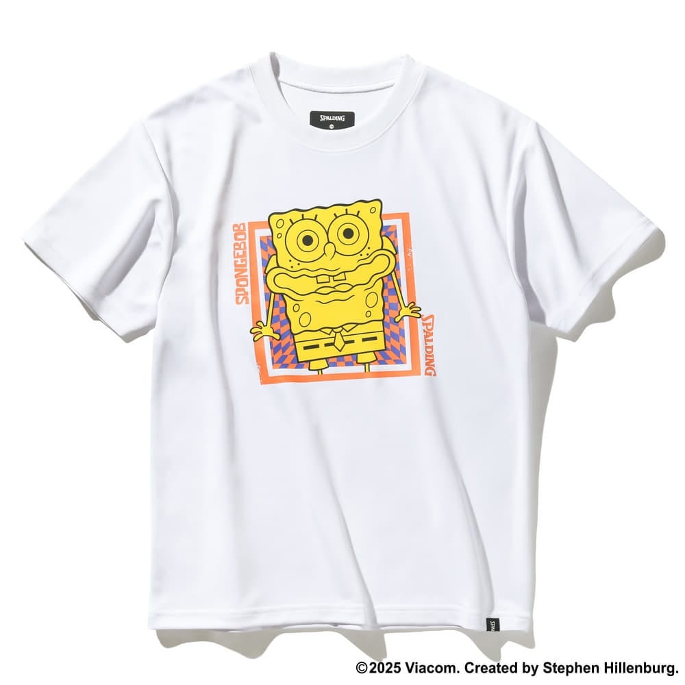 スポルディング（SPALDING）（キッズ）バスケットボールウェア ジュニア Tシャツ スポンジ・ボブ チェッカーフラッグ SJT25063S