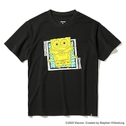 (キッズ)バスケットボールウェア ジュニア Tシャツ スポンジ・ボブ チェッカーフラッグ SJT25063SBK