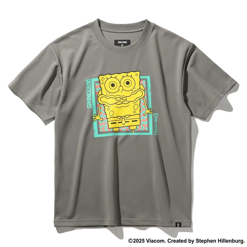 スポルディング（SPALDING）（キッズ）バスケットボールウェア ジュニア Tシャツ スポンジ・ボブ チェッカーフラッグ SJT25063SST
