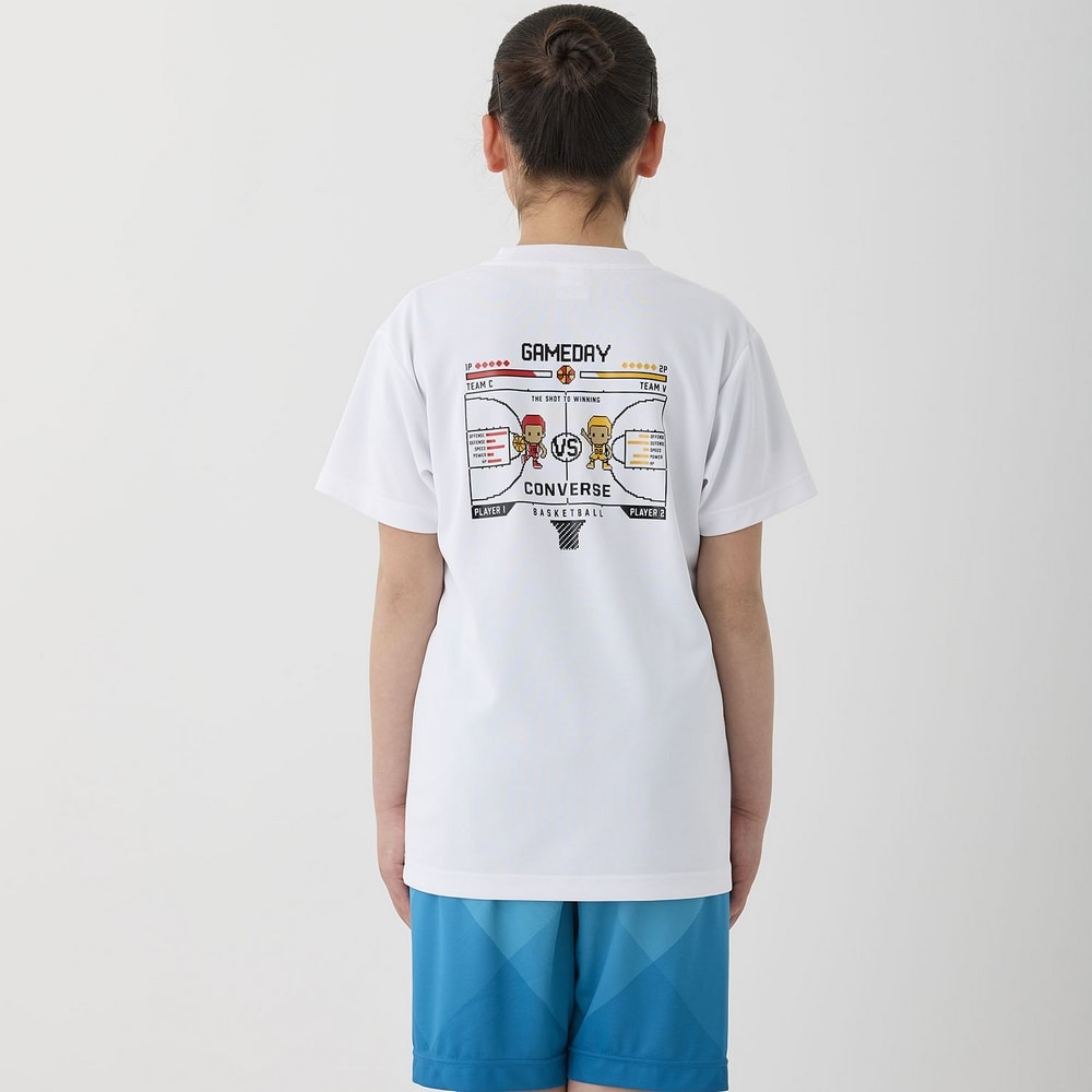 コンバース（CONVERSE）（キッズ）ジュニア バスケットボールウェア プリントTシャツ CB451352-1100
