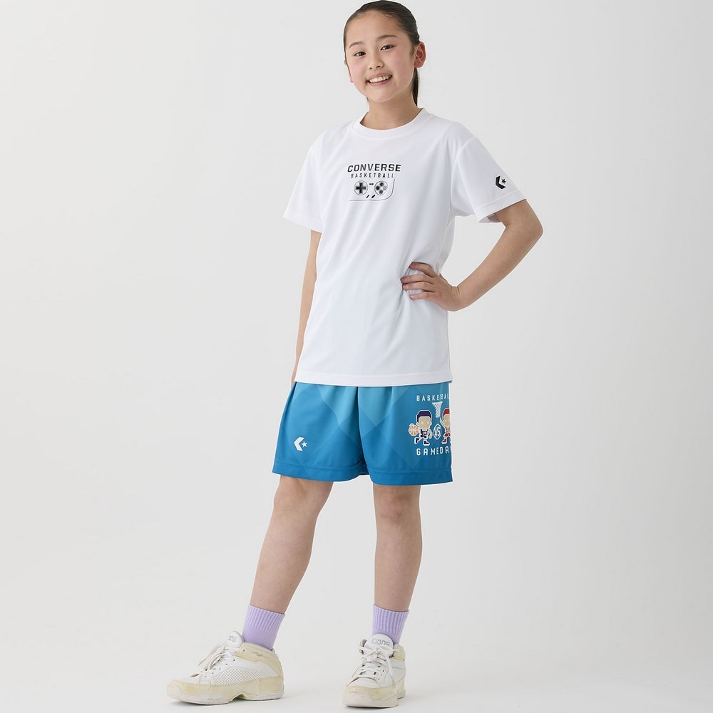 コンバース（CONVERSE）（キッズ）ジュニア バスケットボールウェア プリントTシャツ CB451352-1100