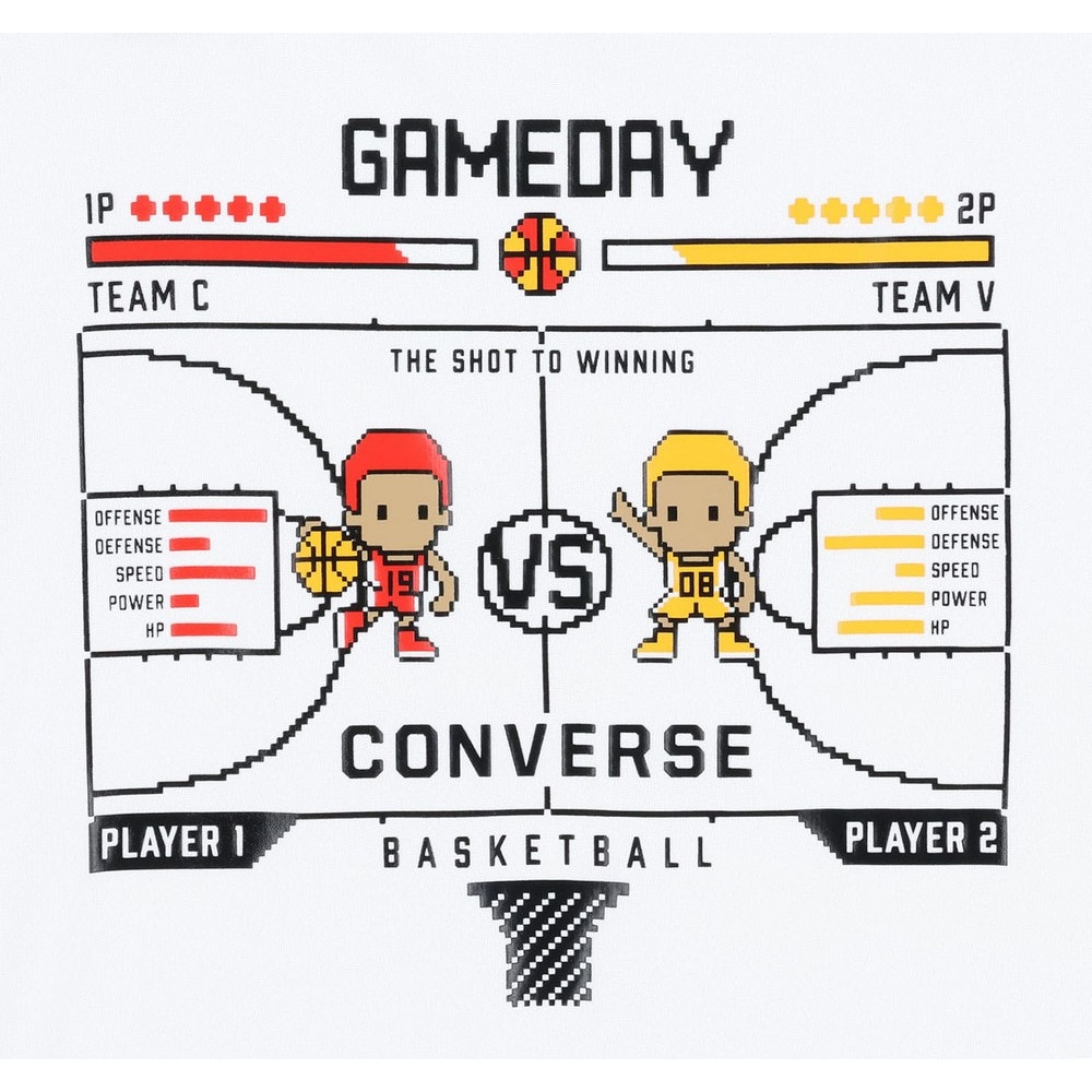コンバース（CONVERSE）（キッズ）ジュニア バスケットボールウェア プリントTシャツ CB451352-1100