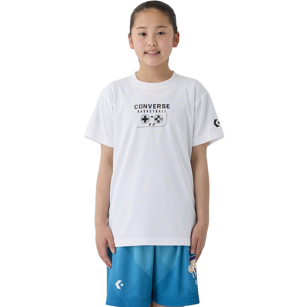 コンバース（CONVERSE）（キッズ）ジュニア バスケットボールウェア プリントTシャツ CB451352-1100