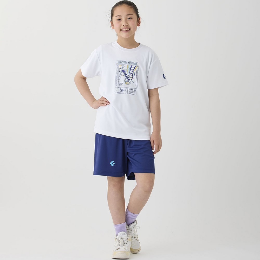 コンバース（CONVERSE）（キッズ）バスケットボールウェア ジュニア プリントTシャツ CB451357-1100