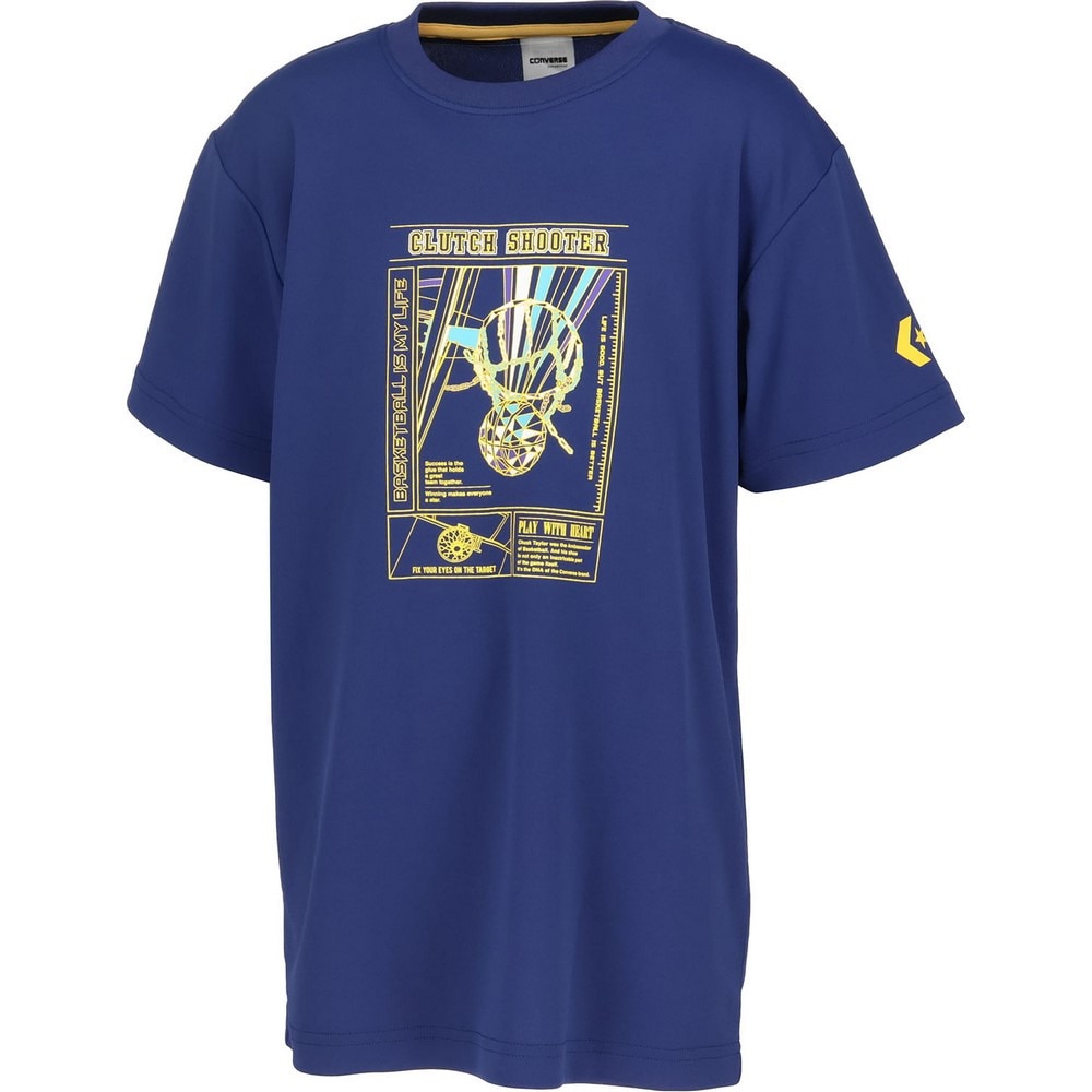 コンバース（CONVERSE）（キッズ）バスケットボールウェア ジュニア プリントTシャツ CB451357-2800