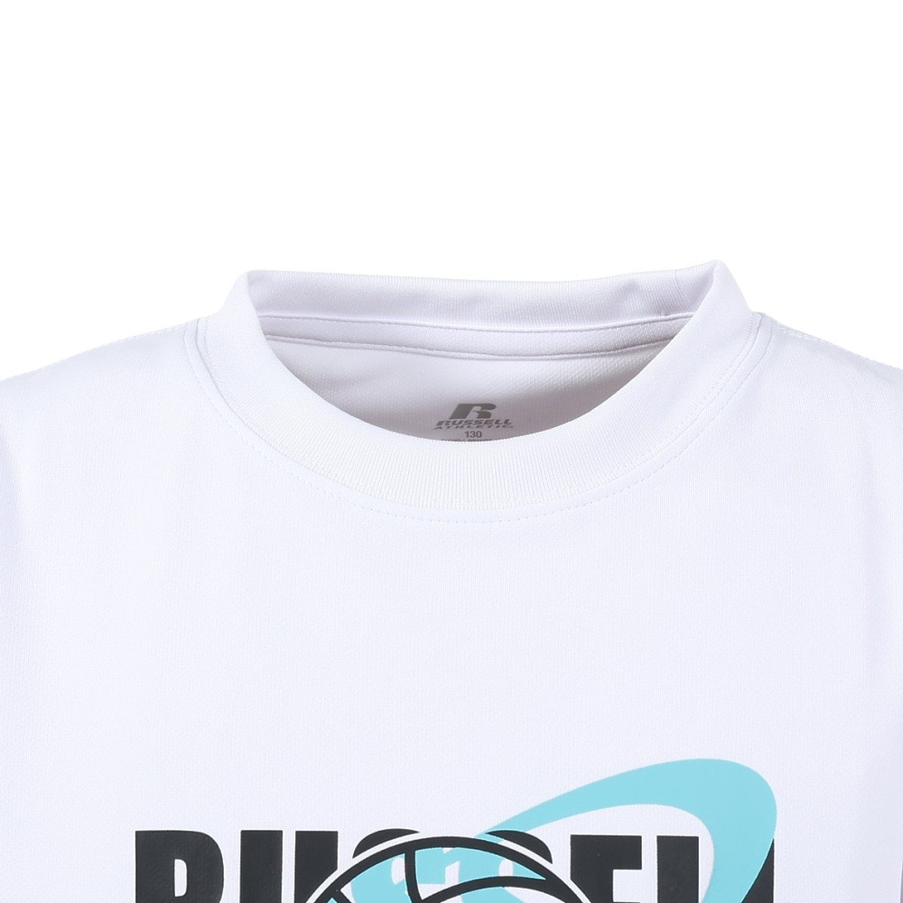 ラッセル（RUSSELL）（キッズ）バスケットボールウェア ジュニア 半袖 PLANET Tシャツ RBBJ25S011 WHT