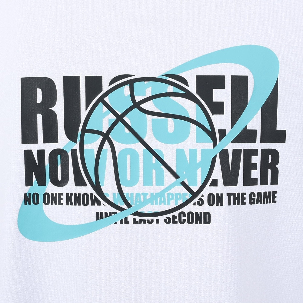 ラッセル（RUSSELL）（キッズ）バスケットボールウェア ジュニア 半袖 PLANET Tシャツ RBBJ25S011 WHT