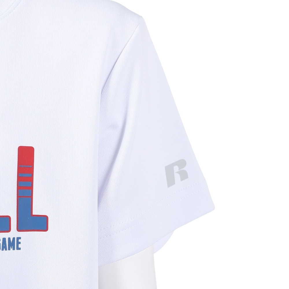 ラッセル（RUSSELL）（キッズ）バスケットボールウェア ジュニア 半袖 ARCHIVE COLOR Tシャツ RBBJ25S012 WHT