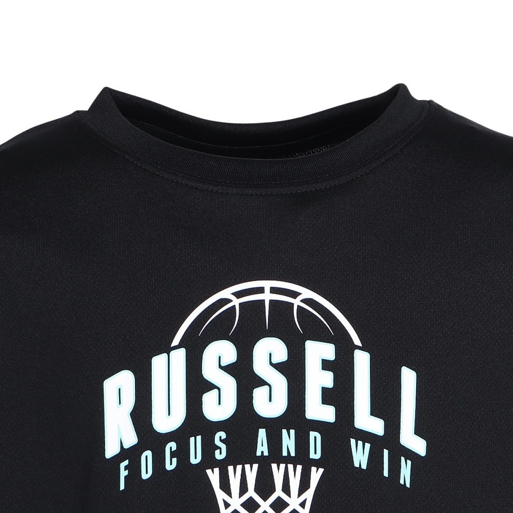 ラッセル（RUSSELL）（キッズ）バスケットボールウェア ジュニア 半袖Tシャツ HOOP RBBJ25S014 BLK