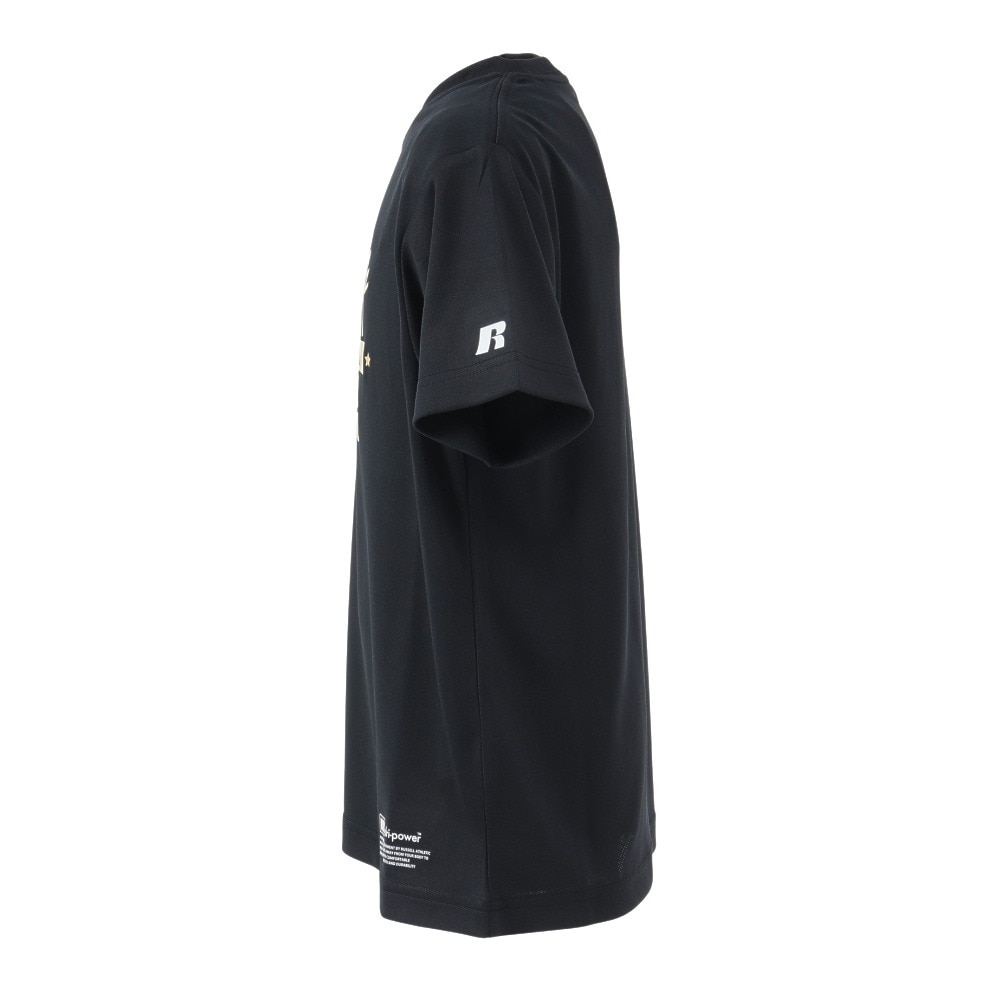 ラッセル（RUSSELL）（キッズ）ジュニア バスケットボールウェア 半袖 FOIL プリント Tシャツ RBBJ25S015 BLK