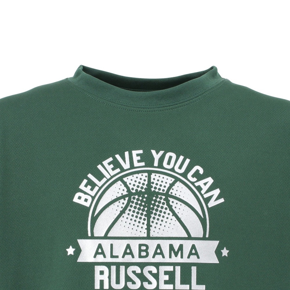 ラッセル（RUSSELL）（キッズ）ジュニア バスケットボールウェア 半袖 FOIL PRINT Tシャツ RBBJ25S015 GRN
