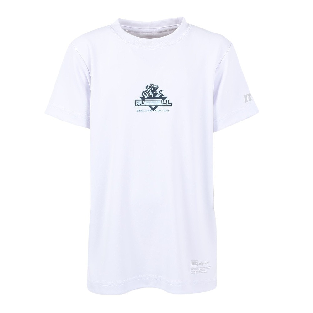 ラッセル（RUSSELL）（キッズ）バスケットボールウェア ジュニア 半袖 ライオン Tシャツ RBBJ25S016 WHT