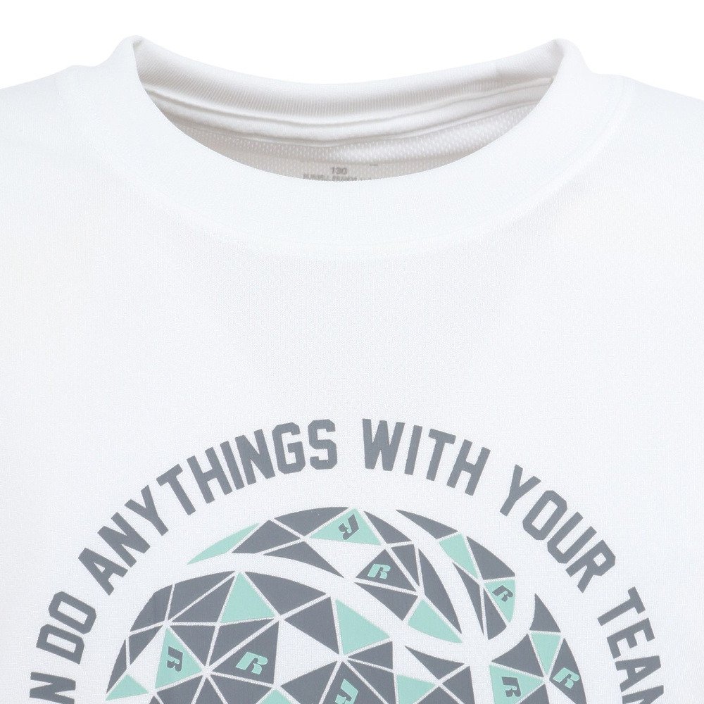 ラッセル（RUSSELL）（キッズ）バスケットボールウェア ジュニア ボール 半袖Tシャツ RBBJ26S002 WHT