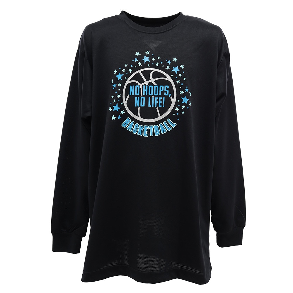 Ｔシャツ ジュニア 長袖 ドライ 吸汗速乾 No hoops no life 751G9ES6642 【バスケットボール ウェア】