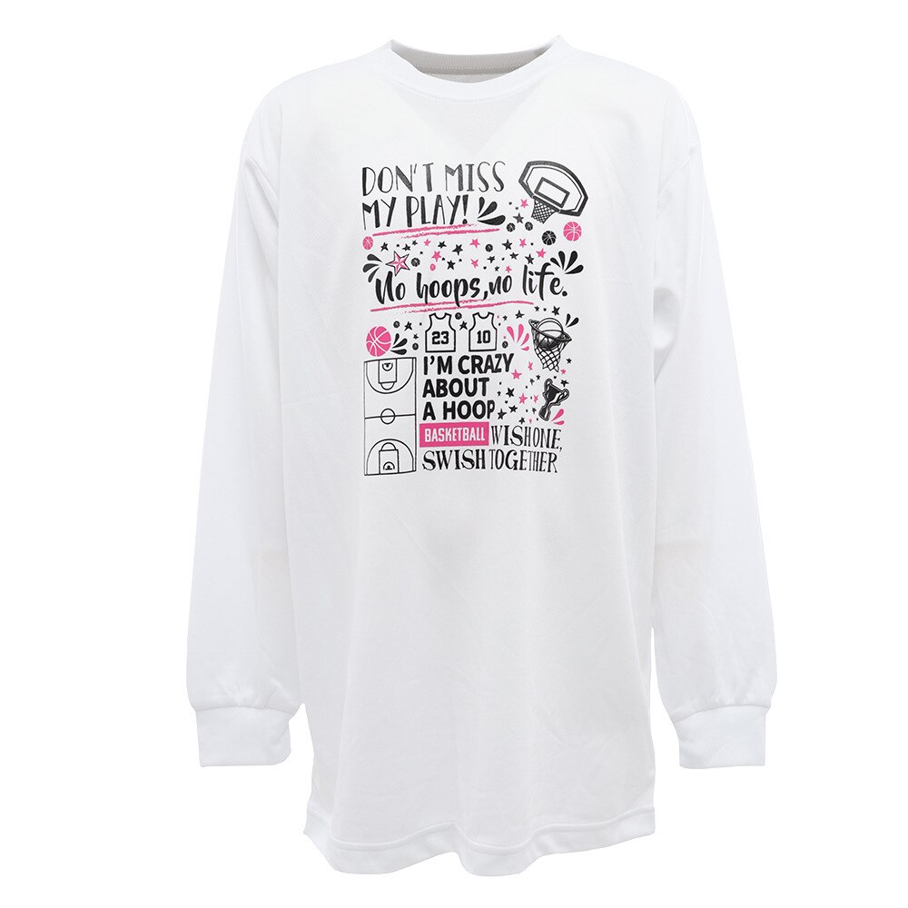  Ｔシャツ ジュニア 長袖 ドライ 吸汗速乾 Dont miss my Play 751G9ES6643 【バスケットボール ウェア】