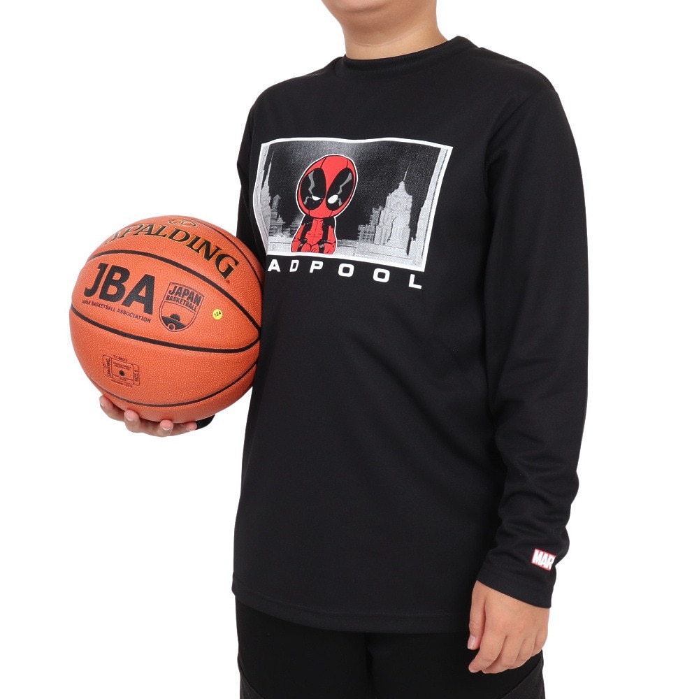 マーベル（MARVEL）（キッズ）ジュニア デッドプール ロング UVカット 長袖Tシャツ DS0223009 速乾