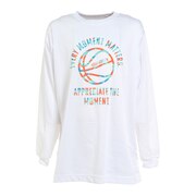 エックスティーエス（XTS）（キッズ）バスケットボールウェア  ロンＴ ジュニア ドライプラス メッセージTシャツ 751TS2ES0036 WHT