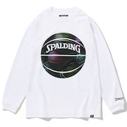 スポルディング（SPALDING）（キッズ）バスケットボールウェア ジュニア ロングスリーブTシャツ ボールプリント SJT23155