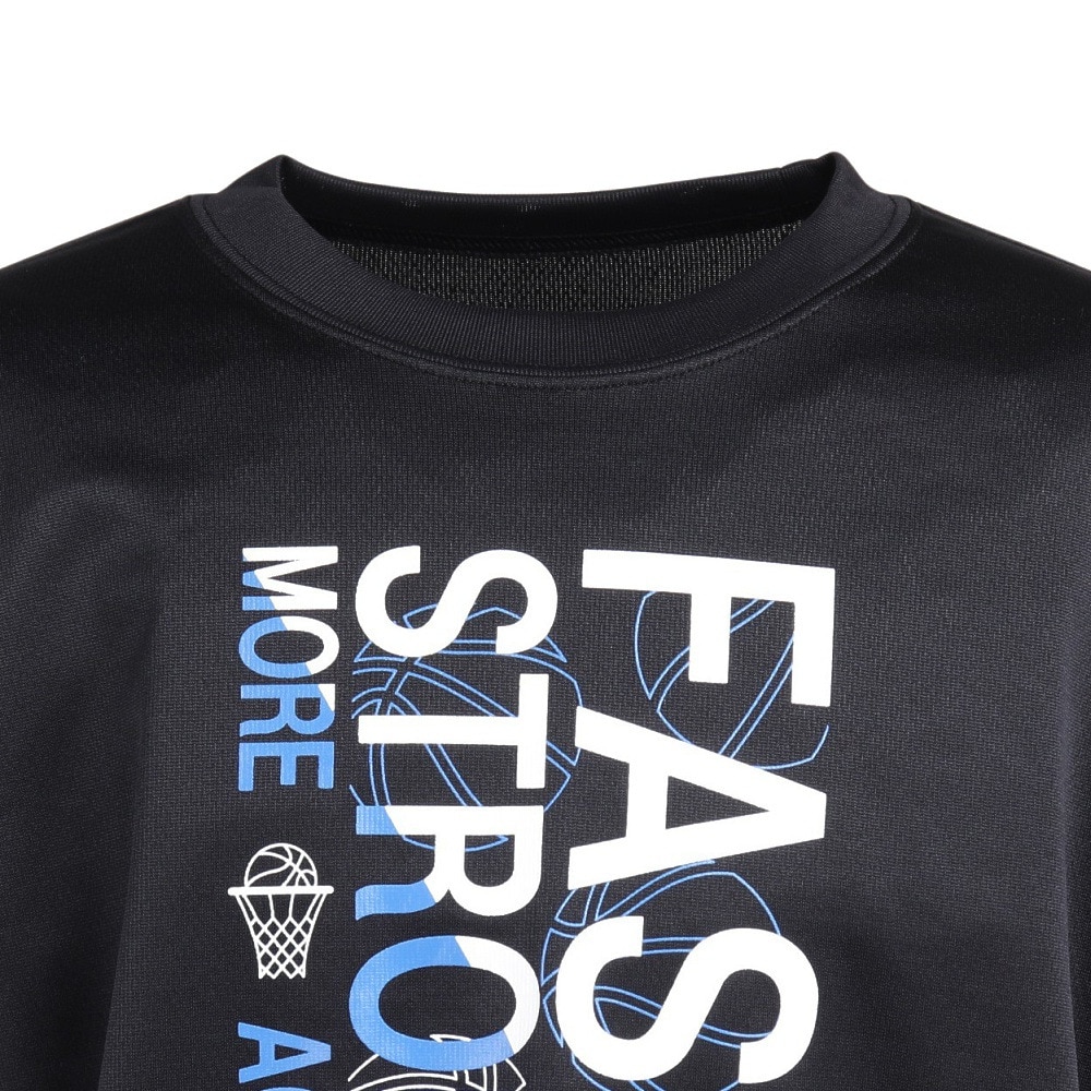 エックスティーエス（XTS）（キッズ）バスケットボールウェア ジュニア ドライプラス 長袖メッセージTシャツ 751TS3ES0043BLK 速乾