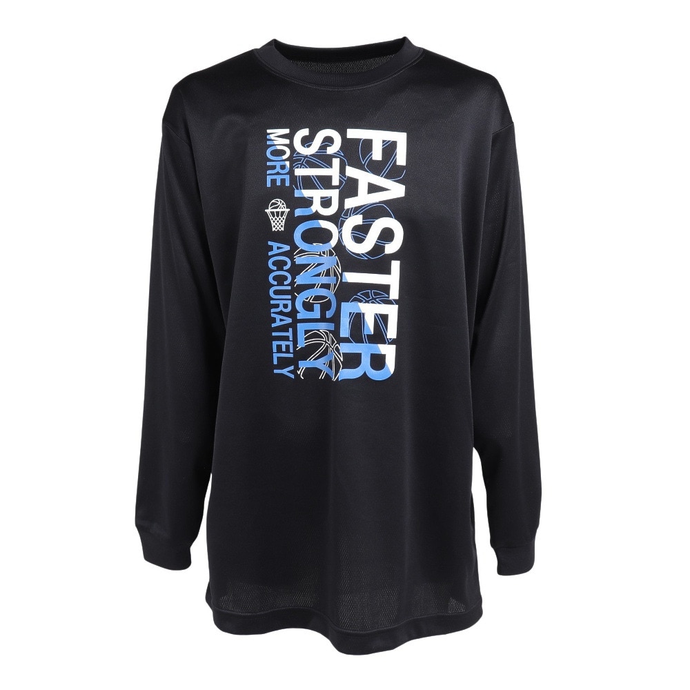 エックスティーエス（XTS）（キッズ）バスケットボールウェア ジュニア ドライプラス 長袖メッセージTシャツ 751TS3ES0043BLK 速乾