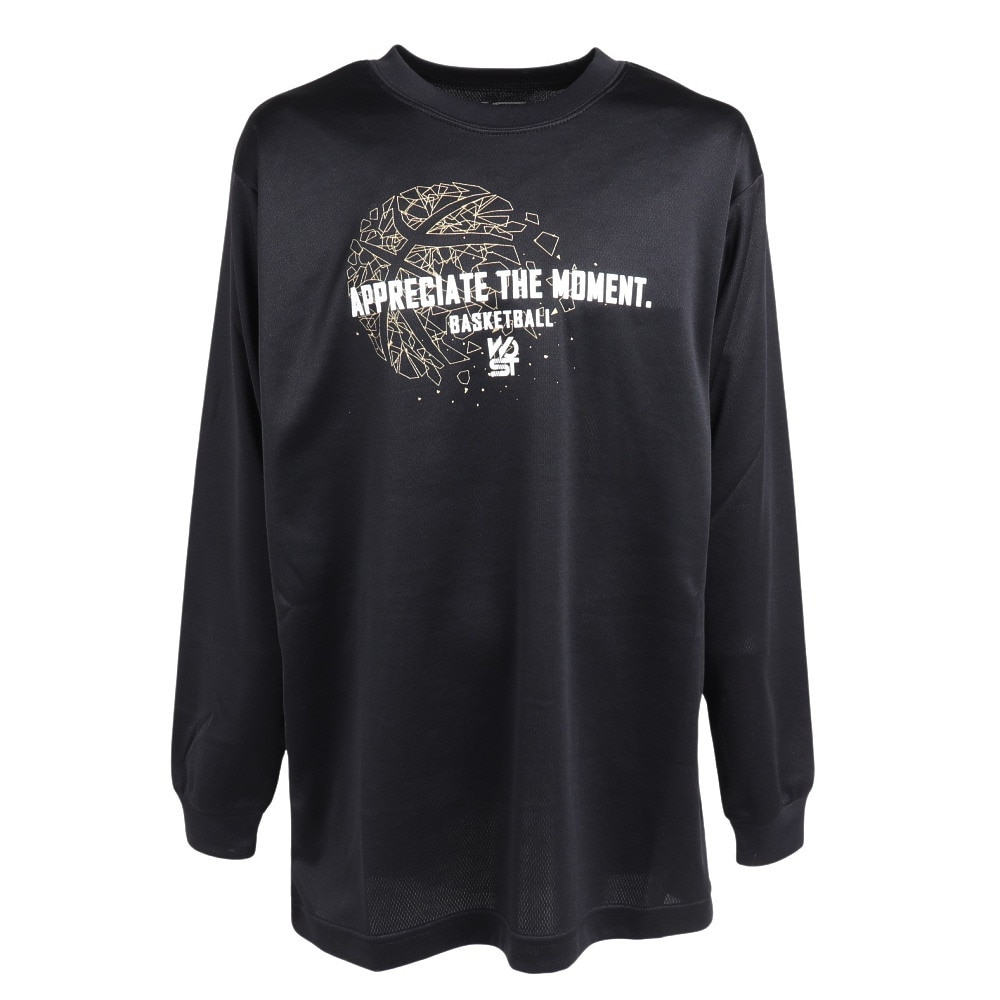エックスティーエス（XTS）（キッズ）バスケットボールウェア ジュニア ドライプラス 長袖メッセージTシャツ 751TS3ES0045BLK 速乾