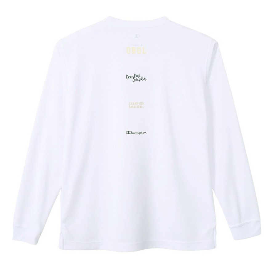 チャンピオン（CHAMPION）（キッズ）バスケットボールウェア ジュニア 長袖Tシャツ CK-YB415 ホワイト
