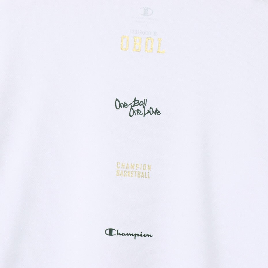 チャンピオン（CHAMPION）（キッズ）バスケットボールウェア ジュニア 長袖Tシャツ CK-YB415 ホワイト