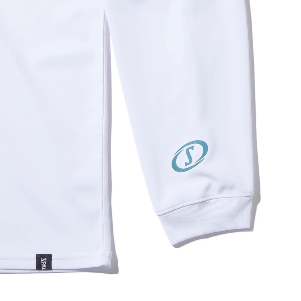 スポルディング（SPALDING）（キッズ）バスケットボールウェア ジュニア 長袖 Tシャツ ジオメトリック ロゴ SJT24157WH